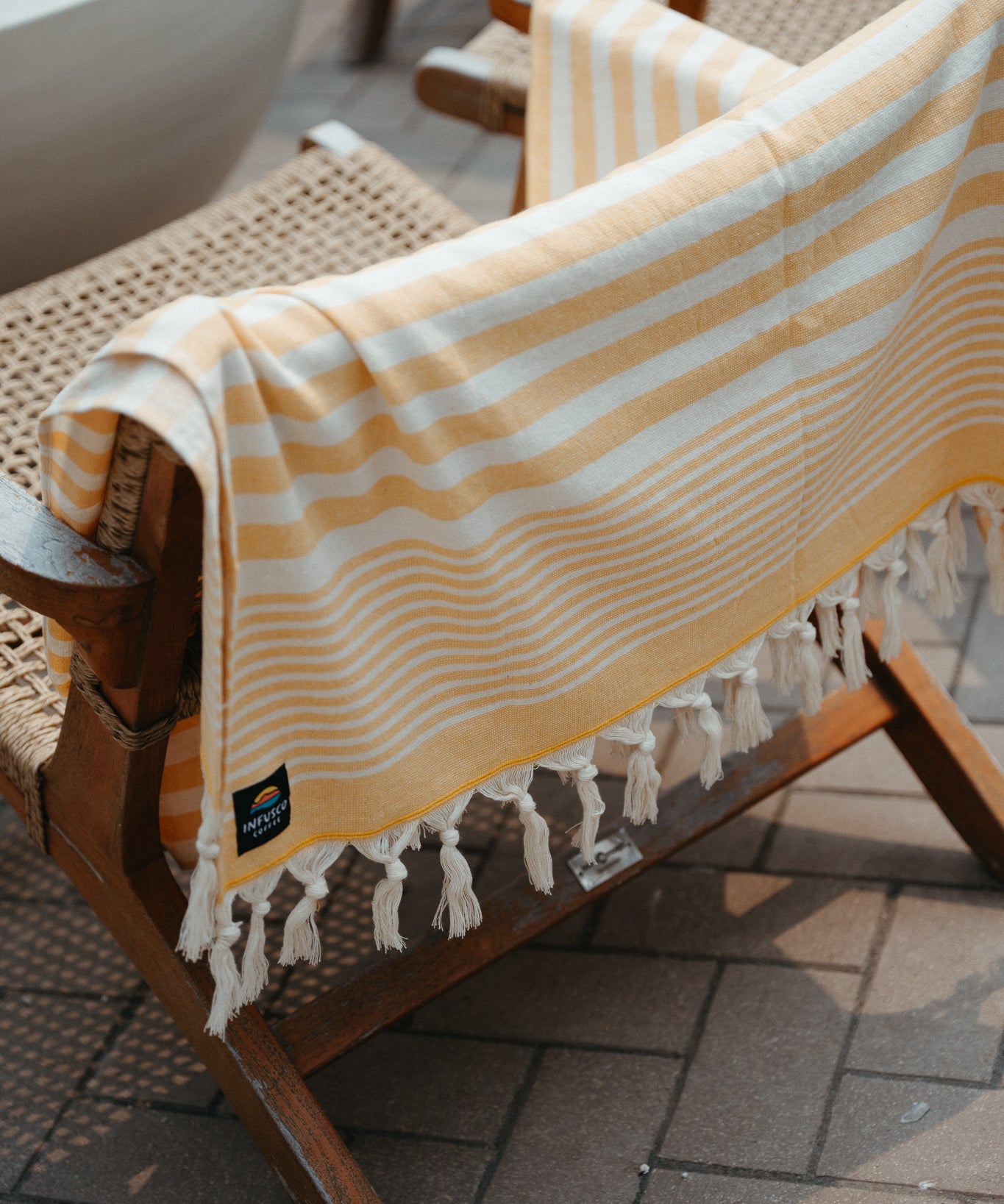Fringe Striped Beach Towel