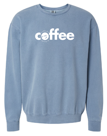 Coffee Sunshine Crew Lightweight Fleece Blue Jean