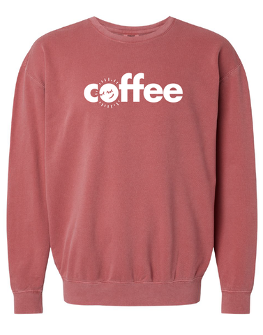 Coffee Sunshine Crew Lightweight Fleece Crimson