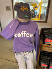 Coffee Sweatshirt - Purple